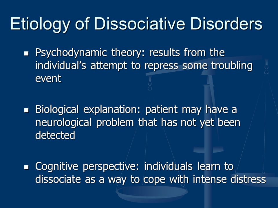 Hypothesis on dissociative identity disorder